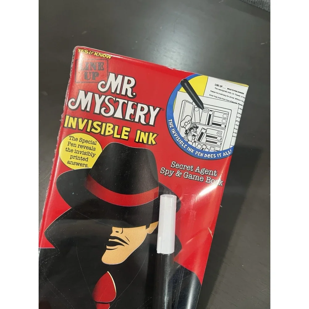 Lot Of 2 Mr. Mystery Invisible Ink Yes & Know Secret Agent Spy & Game Book